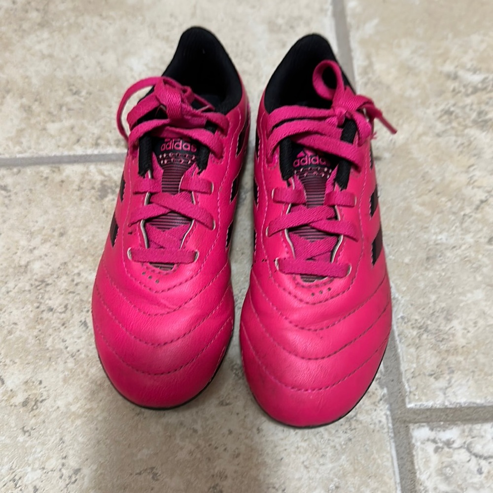 Girls size 12 Adidas pink soccer cleats
